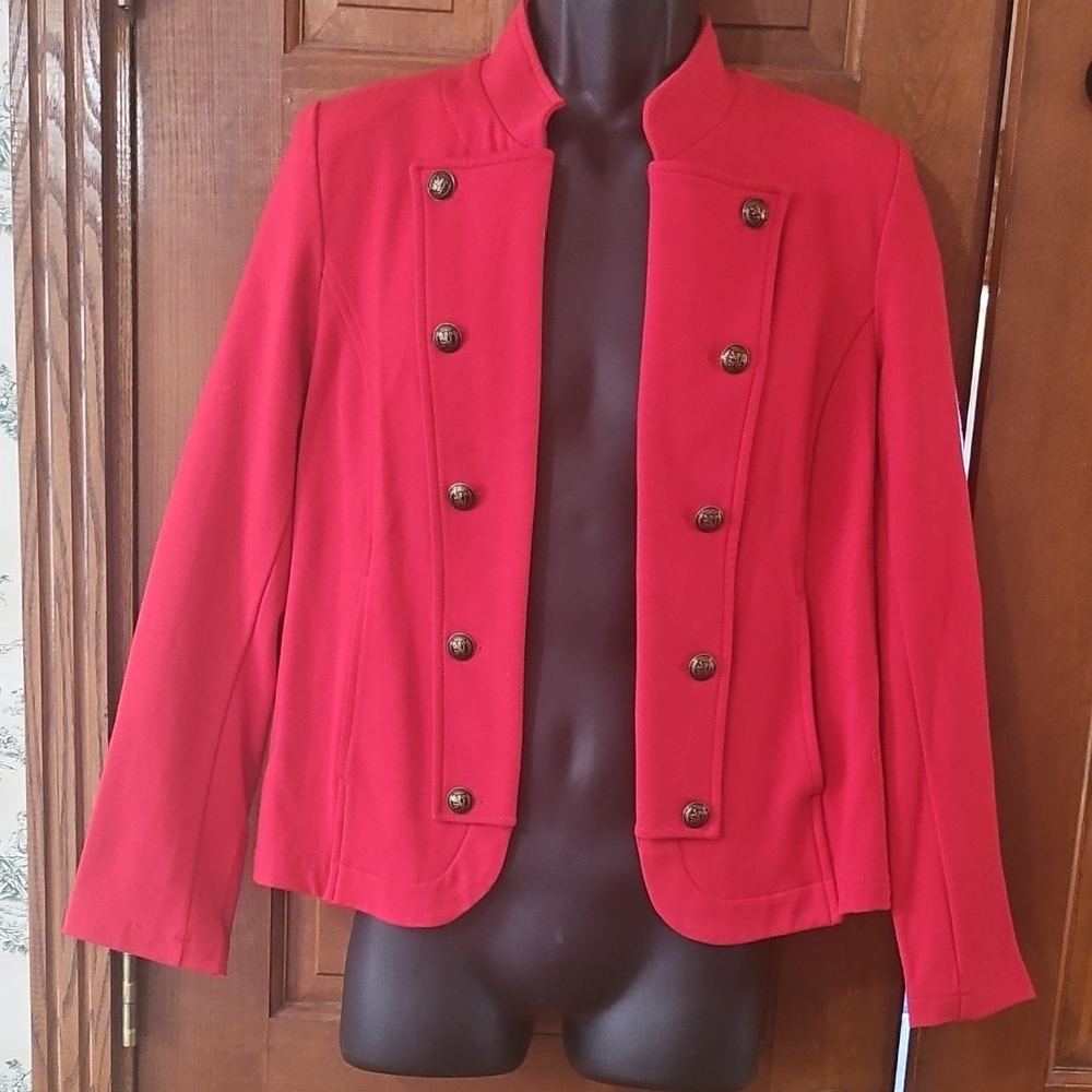 Tommy Hilfiger Red Double-Breasted Band  Jacket